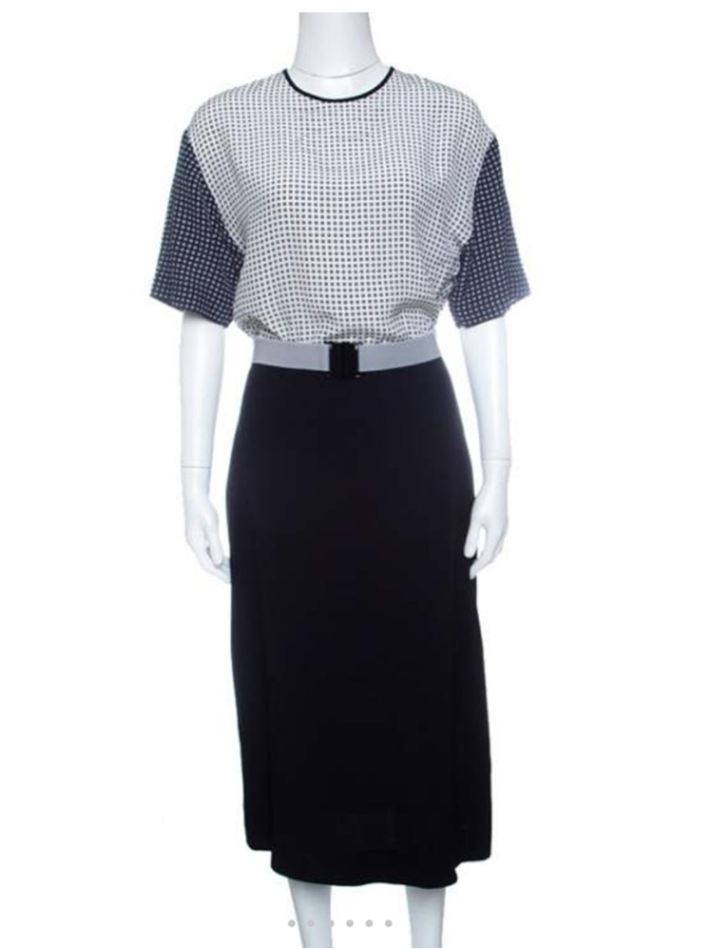 $890 Victoria Beckham 100% Silk Midi Dress EUC size XS, comes with belt+pockets